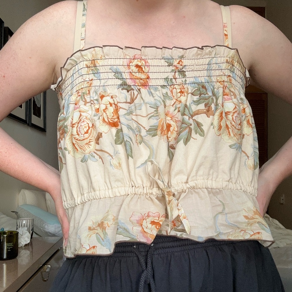 Loeffler Randall Floral Cotton Top